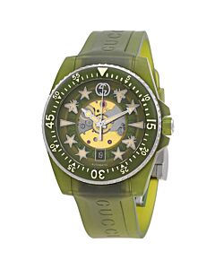 Men's Dive Plastic Green Dial Watch