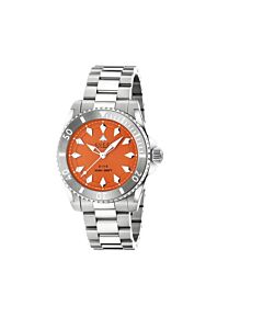 Men's Dive Stainless Steel Orange Dial Watch