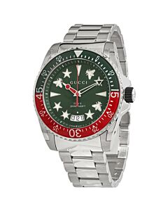 Men's Dive Watch Stainless Steel Green Dial Watch