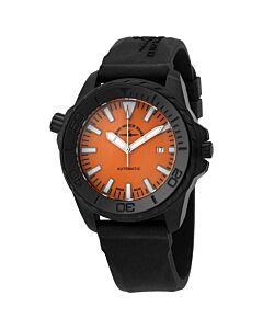 Men's Diver Rubber Orange Dial Watch