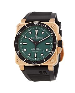 Men's Diver Rubber & Ultra-resilient Synthetic Fabric Green Dial Watch