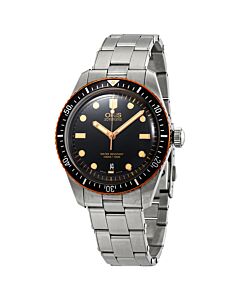 Men's Divers Stainless Steel Black Dial