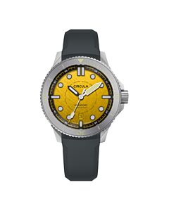 Men's Divesport Titanium Rubber Yellow Dial Watch