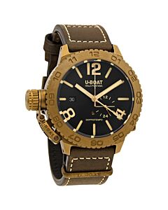 Men's Doddiotempo (Calfskin) Leather Black Dial Watch