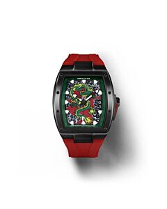 Men's Dragon Rubber Red Dial Watch