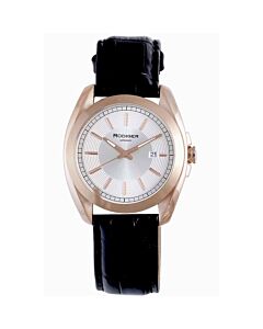 Men's Dresden Leather Silver Dial Watch