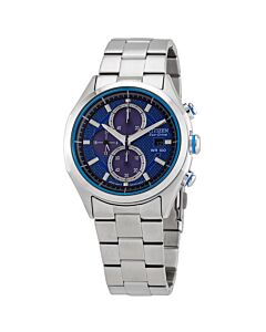 Mens-Drive-Chronograph-Stainless-Steel-Blue-Dial-Watch