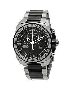 Mens-DS-Master-Chronograph-Stainless-Steel-Black-Dial-Watch