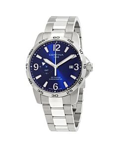 Men's DS Podium GMT Stainless Steel Blue Dial Watch