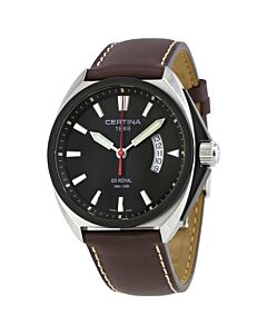 Men's DS Royal Leather Black Dial Watch