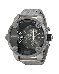 Men's Dual Time Chrono Stainless Steel Grey Dial SS