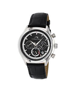 Men's Dylan Genuine Leather Black Dial Watch