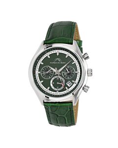 Men's Dylan Genuine Leather Green Dial Watch