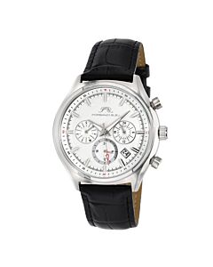 Men's Dylan Genuine Leather White Dial Watch