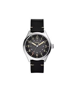 Men's Easton Leather Black Dial Watch