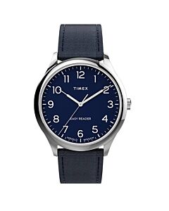 Men's Easy Reader Main Line Leather Blue Dial Watch