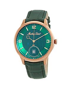 Men's Edmond 3D Leather Green Dial Watch