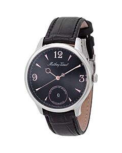 Men's Edmond Auto Havana Leather Black Dial Watch