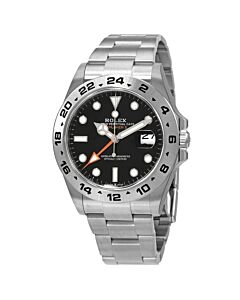 Men's Explorer II Stainless Steel Black Dial Watch