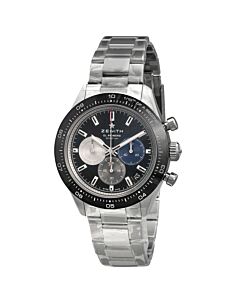 Men's El Primero Chronomaster Sport Chronograph Stainless Steel Black Dial Watch