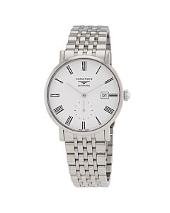 Men's Elegant Stainless Steel White Dial Watch
