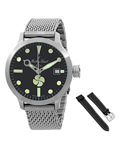 Men's Elica Stainless Steel Mesh Black Dial Watch