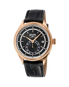 Men's Empire Leather Black Dial Watch