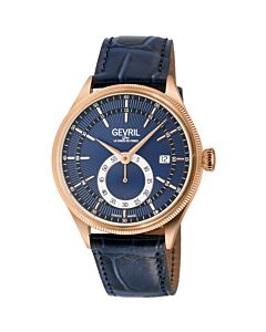 Men's Empire Leather Blue Dial Watch
