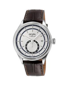Men's Empire Leather White Dial Watch