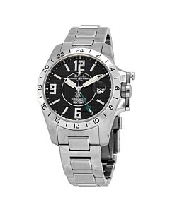 Men's Engineer Hydrocarbon Magnate Gmt Stainless Steel Black Dial Watch