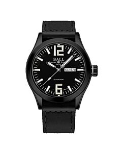 Men's Engineer III Calf Leather Black Dial Watch