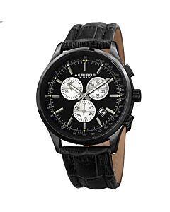 Men's Enterprise Chronograph Stainless Steel Black Dial Watch