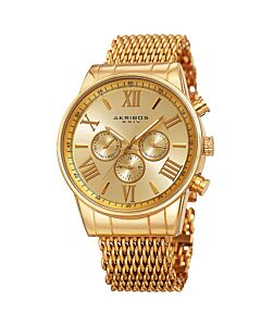 Men's Enterprise Stainless Steel Gold-tone Dial Watch