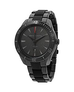 Men's Enzo Stainless Steel Black Dial Watch