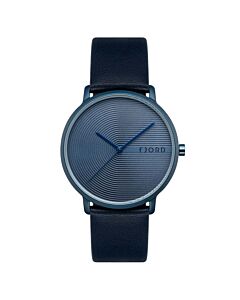 Men's Erik Leather Blue Dial Watch