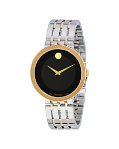 Men's Esperanza Two-tone (Silver and Gold PVD) Stainless Steel Black Museum Dial