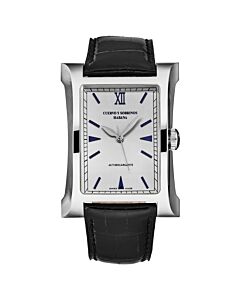Men's Esplndos 1882 Leather Silver-tone Dial Watch