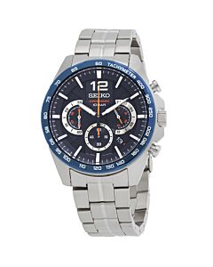 Men's Essentials Chronograph Stainless Steel Blue Dial Watch
