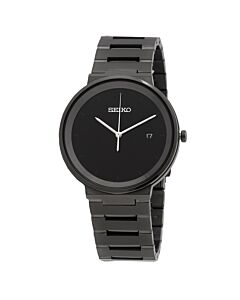 Men's Essentials Stainless Steel Black Sunray Dial Watch