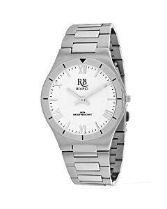 Men's Eterno Stainless Steel White Dial Watch