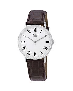 Men's Everytime Leather Silver Dial