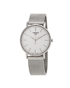 Men's Everytime Stainless Steel Mesh White Dial Watch
