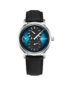 Mens-Excellence-Leather-Blue-Dial-Watch
