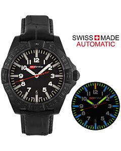 Mens-Executive-T100-Tritium-Illuminated-Genuine-Leather-Black-Dial-Watch