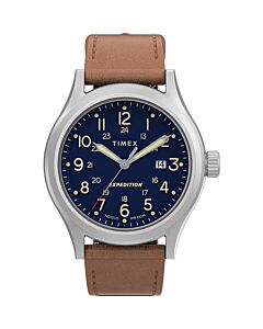 Men's Expedition North Leather Blue Dial Watch
