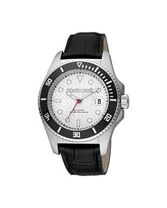 Men's Fashion Watch Leather Silver-tone Dial Watch