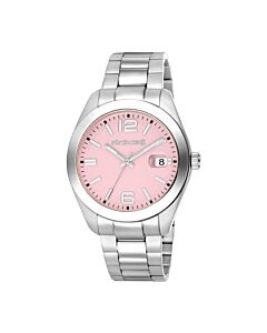 Men's Fashion Watch Stainless Steel Pink Dial Watch