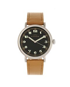 Men's Felix Genuine Leather Black Dial Watch