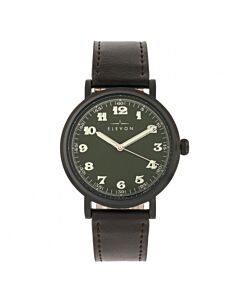 Men's Felix Genuine Leather Forest Green Dial Watch