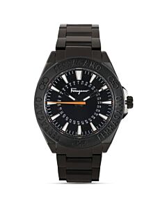 Men's Ferragamo Stainless Steel Black Dial Watch